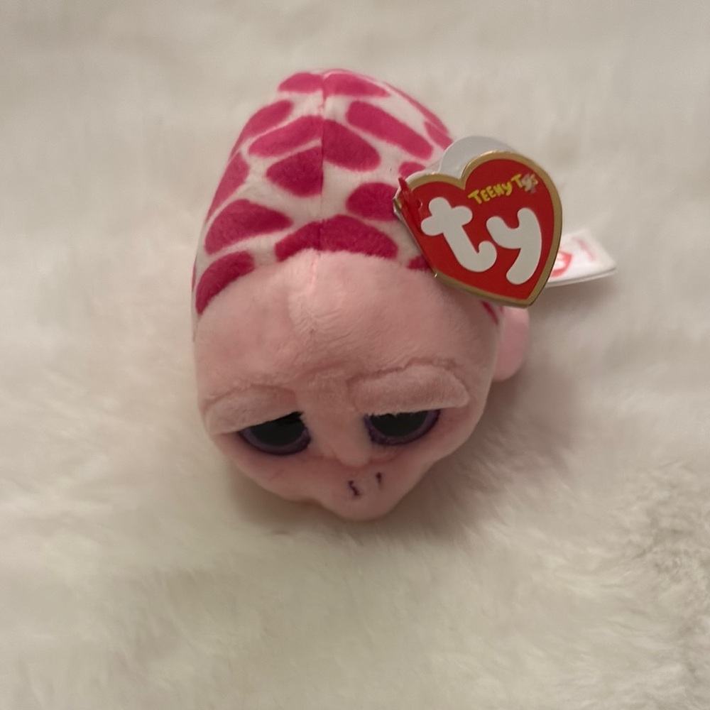 Ty Teeny Tys Heart Pattern Turtle Plush